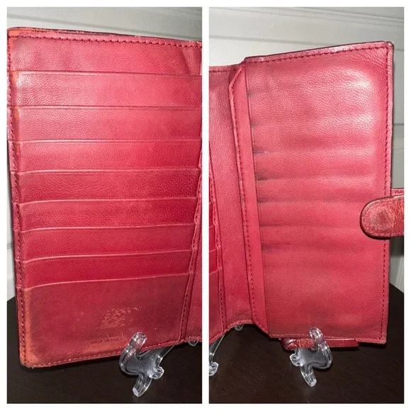 Bottega Veneta Woven Burgundy Classic Leather Wallet - Authentic - Picture 13 of 15